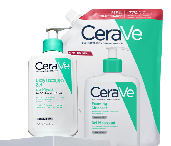 opakowanie CeraVe oczyszczający żel do mycia